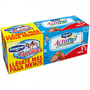 DANONE ACTIMEL yogur liquido fresa pack 12